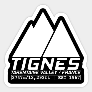 Tignes France Ski Resort Tarentaise Valley Skiing Sticker